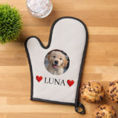 Customized My Dog Photo & Name Oven Mitt (De haut en bas)