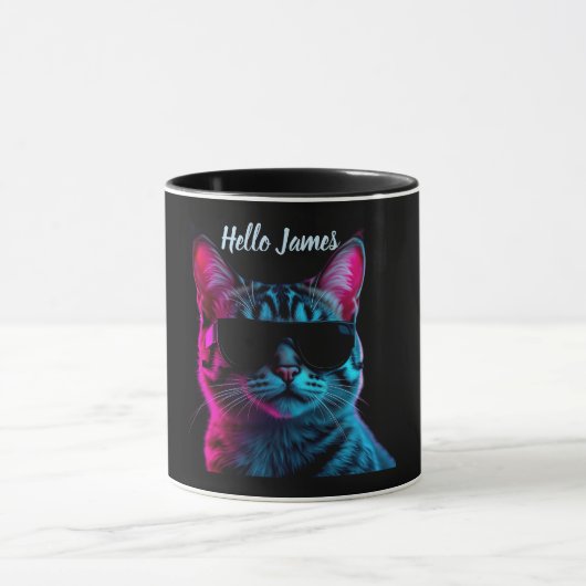 customized name cat lover mug mok (Midden)