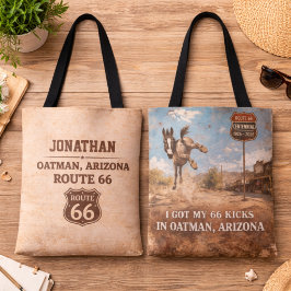 Customized Oatman Donkey Route 66 Centennial Gift Draagtas