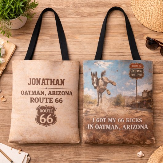 Customized Oatman Donkey Route 66 Centennial Gift Draagtas