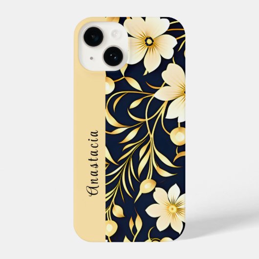 Customized Phone Case Floral Design iPhone Hoesje (Achterkant)