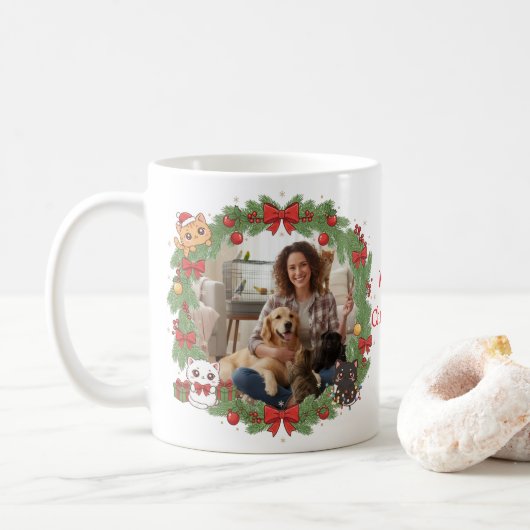 Customized Photo Mug Christmas Gift For Pet Lovers (Avec donut)