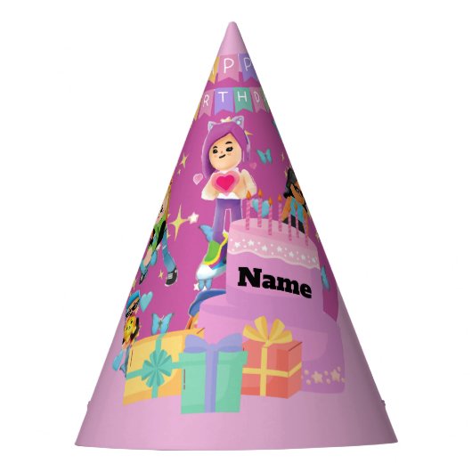 Customized PKXD Style Happy Birthday  Feesthoedjes (Voorkant)