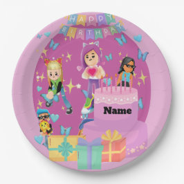Customized PKXD Style Happy Birthday Paper Plate Papieren Bordje