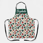 Customized Playful Christmas Apron Schort (Voorkant)