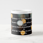 Customized Poem on Birthday Mug Extra Grote Beker (Voorkant)