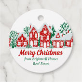 Customized Real Estate Company Christmas Party Bedankjes Labels (Voorkant)