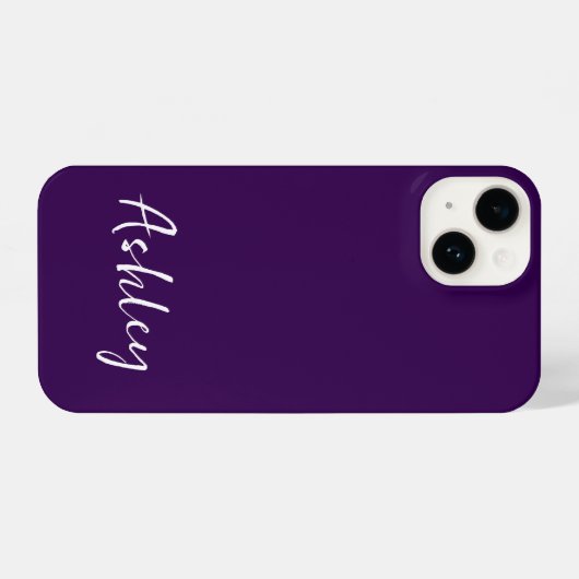Customized Simple Stylish Modern Minimal Monogram iPhone Hoesje (Achterkant horizontaal)
