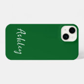 Customized Simple Stylish Modern Minimal Monogram iPhone Hoesje (Achterkant horizontaal)