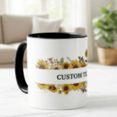 Customized sunflower mug, Sunflower mug