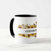 Customized sunflower mug, Sunflower mug (Devant gauche)