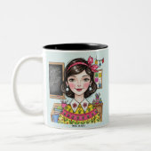 Customized Teacher Graphic Mug – Colorful & Cute (Gauche)