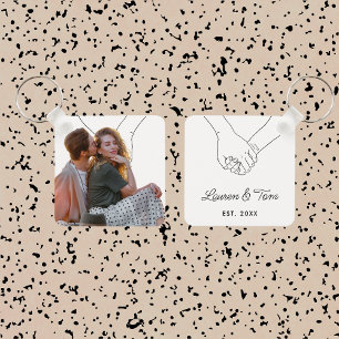 Customized Valentines Day Gift Modern Couple Photo Sleutelhanger