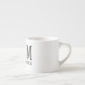 Customized wedding Couple Name Date Red Love Espresso Kop (Rechts)