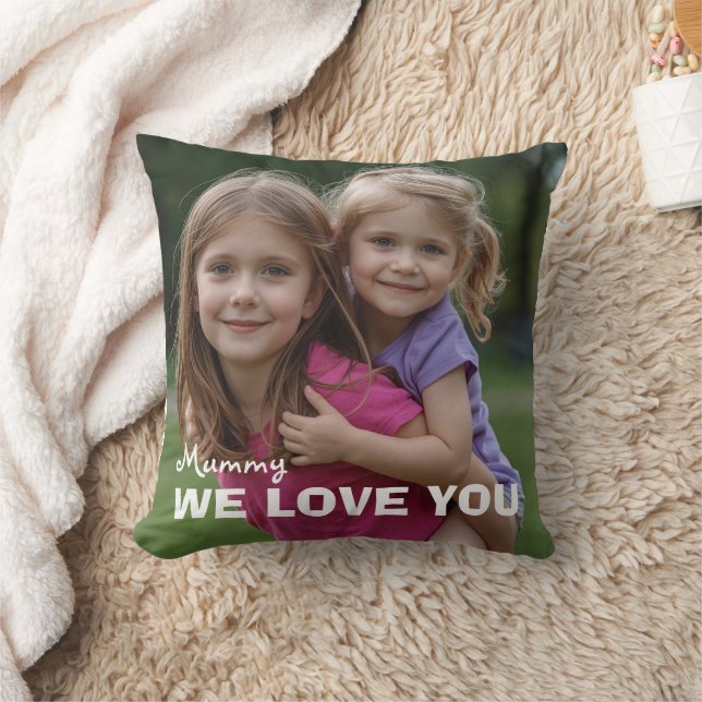 Customized with 2 and text kussen (Deken)