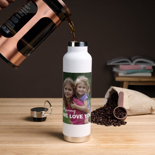 Customized with 2 and text waterfles (Koffie (Gedraaid) )