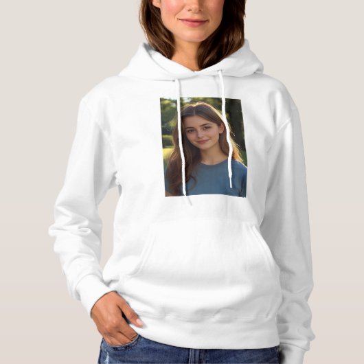 Customized with two photos hoodie (Voorkant)