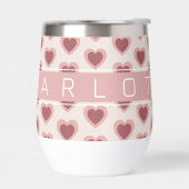 Customized Y2K Heart in Bordeaux Pink Retro (Gauche)