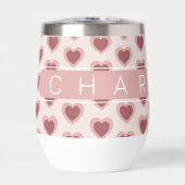 Customized Y2K Heart in Bordeaux Pink Retro (Avant)
