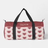 Customized Y2K Heart in Bordeaux Pink Retro Plunjezak (Voorkant)