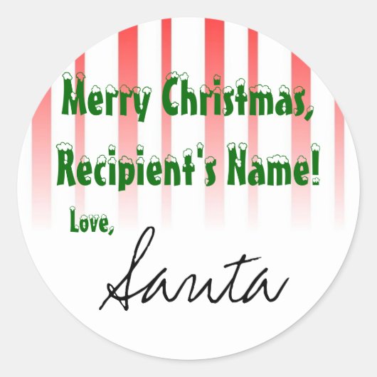 CustomizeIt ! Autocollant de Père Noël (Devant)