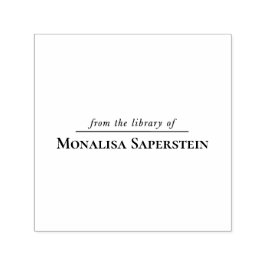 CUSTOMLibrary book stamp, simple elegant Zelfinktende Stempel