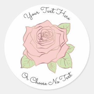 CustomText/Elegant roze Rose Gold Romantiek Ronde Sticker