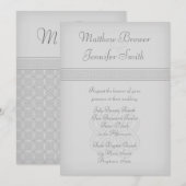 Custon Gray Irish Celtic Knot Wedding Invitation Kaart (Voorkant / Achterkant)