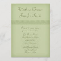 Custon Green Irish Celtic Knot Wedding Invitation