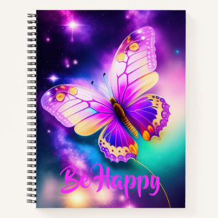Cut Butterfly Dark paarse notitieboek