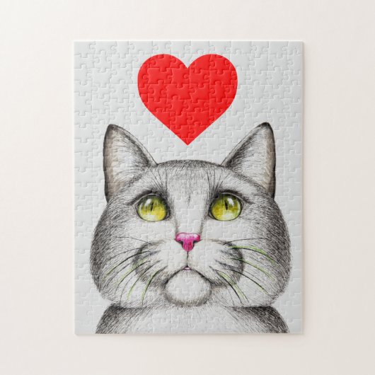 CUT CAT ART JIGSAW PUZZLE (Vertical)