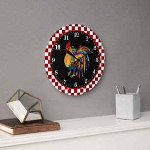 cut Country rooster Farmhouse decor Grote Klok