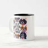 Cut Dog Mok Lover Gift Koffie Mok Cup Gift voor ha (Voorkant links)