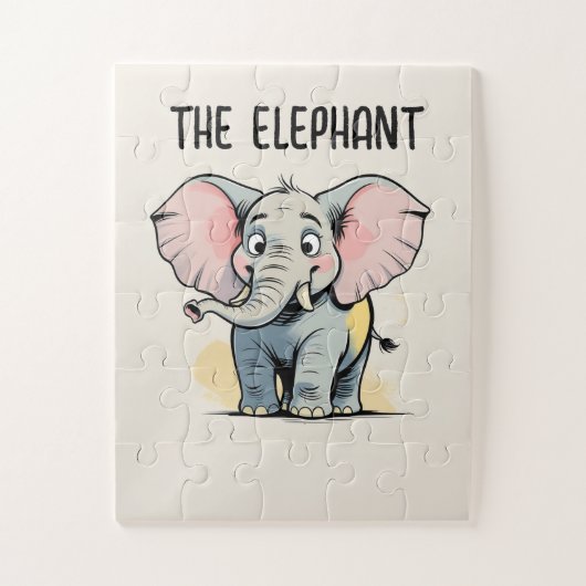 CUT ÉLÉPHANT PUZZLE (Vertical)