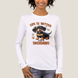 CUT FUNNY BLACK & TAN TECKEL HOND GEZEGDE Tri-Blend SHIRT