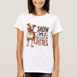 CUT FUNNY PITBULL TERRIER DOG GEZEGDE T-SHIRT