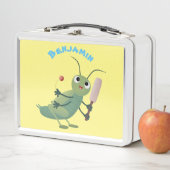 Cut green cricket insect cartoon illustratie (In situ)