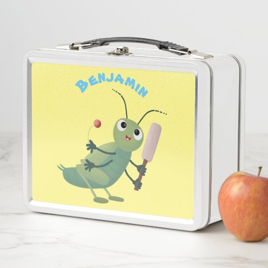 Cut green cricket insect cartoon illustratie (In situ)