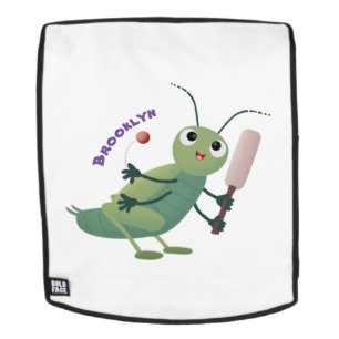 Cut green cricket insect cartoon illustratie rugtassen