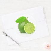 Cut limoen ronde sticker (Envelop)