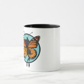 CUT MONARCH BUTTERFLY LADY RINGER MUG (Centre)