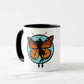 CUT MONARCH BUTTERFLY LADY RINGER MUG (Devant gauche)