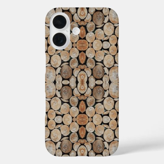 Cut Tree Branch Logs Stacked Pattern Photograph Case-Mate iPhone Case (Achterkant)