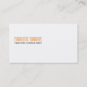 Cut Typeface (oranje) Visitekaartje