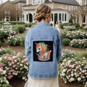 CUT UNICORN DENIM JEAN JACKET