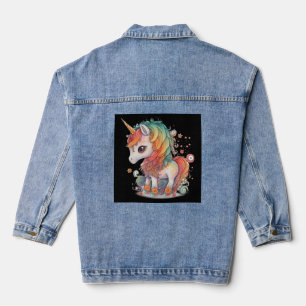 CUT UNICORN DENIM JEAN JACKET