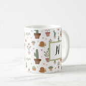 Cutcactus en sacharose Monogram Koffiemok (Voorkant rechts)