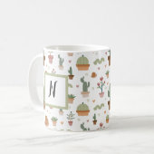 Cutcactus en sacharose Monogram Koffiemok (Voorkant links)