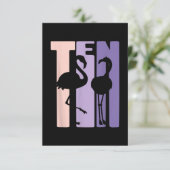 Cute 10e verjaardagscadeau I Flamingo I 10 jaar ou Kaart (Staand voorkant)