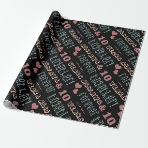 Cute 10th Wedding Jubileum Cadeaupapier